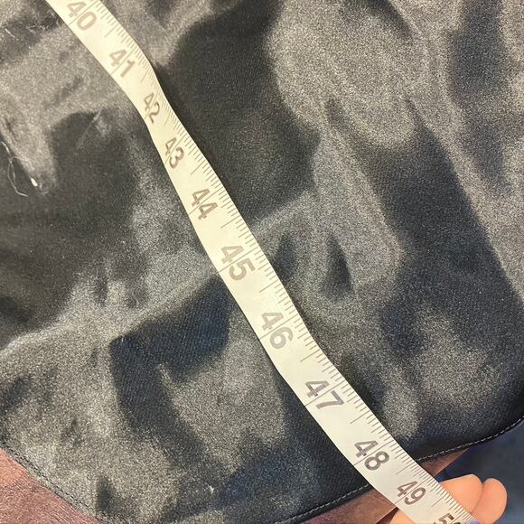 Vintage 80's Slip Dress Intimate Concepts by Terry Russo Women M Black Lace Maxi - Picture 11 of 13